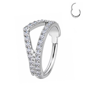 Piercing in Titanio a Corona con Cristalli