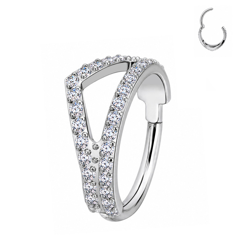 Piercing in Titanio a Corona con Cristalli