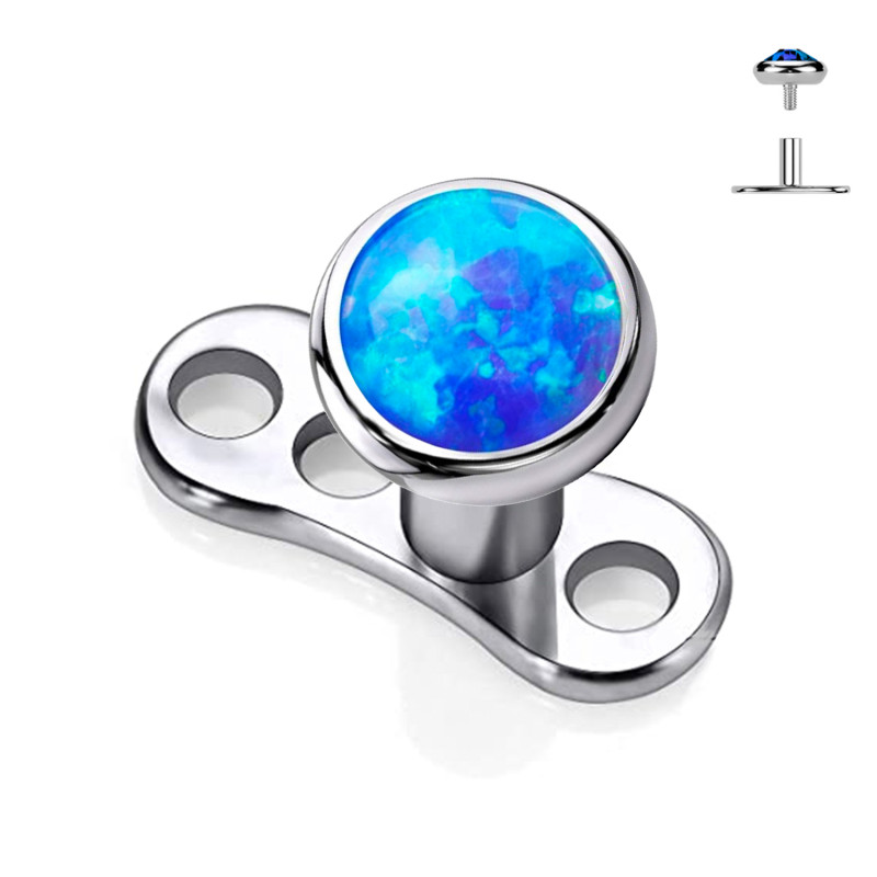 Dermal Anchor with Opal, Dermal