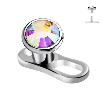 Sterile Titanium Dermal Anchor with Crystal