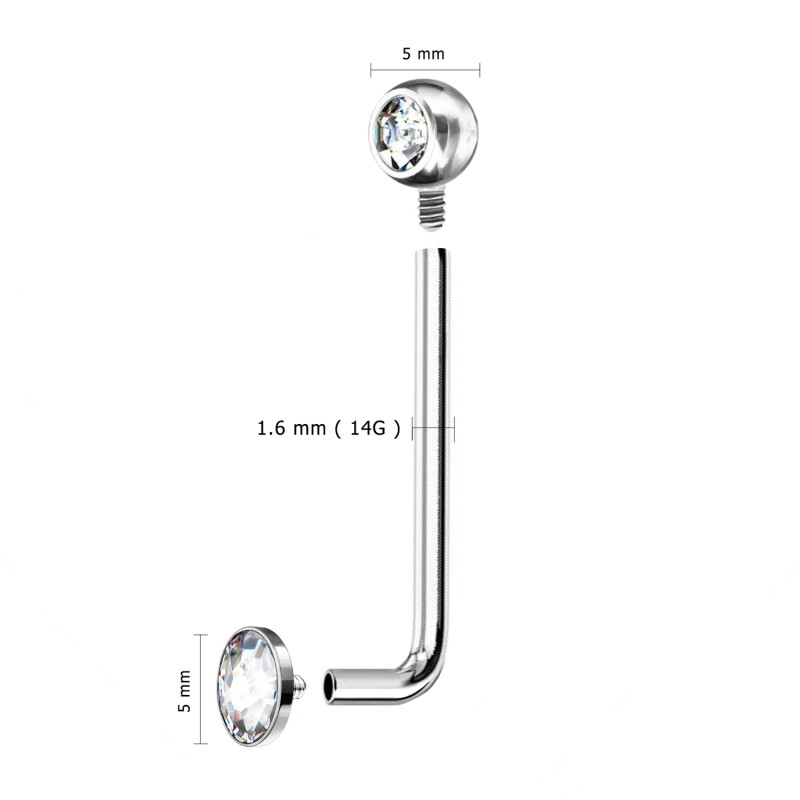 Sterile Titan Christina Piercing, Dermal