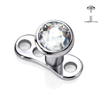 Dermal Anchor Sterile in Titanio con Cristallo Swarovski