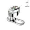 Dermal Anchor Crystal with drop shape, Dermal
