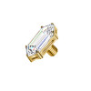 Dermal Top con Cristallo Rettangolare