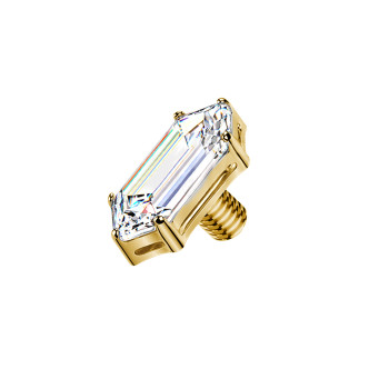Dermal Top con Cristallo Rettangolare