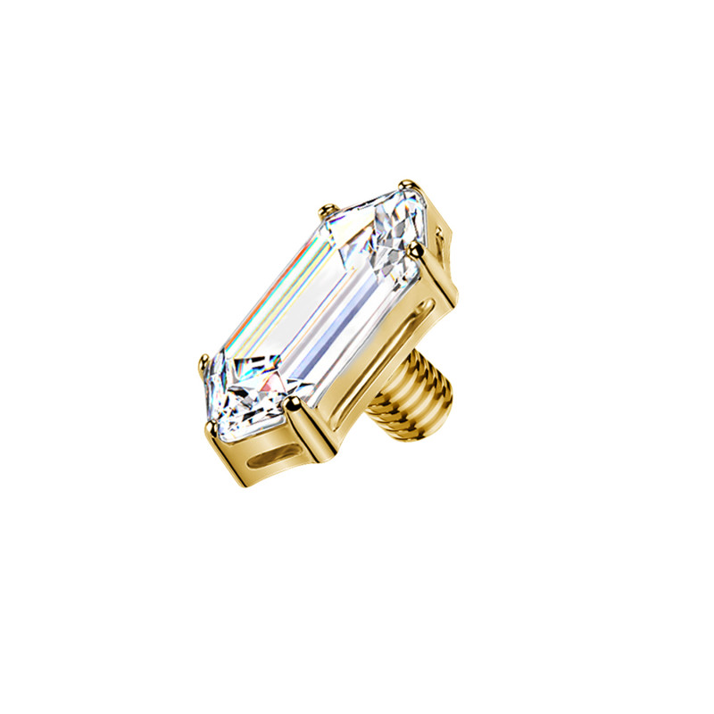 Dermal Top con Cristallo Rettangolare