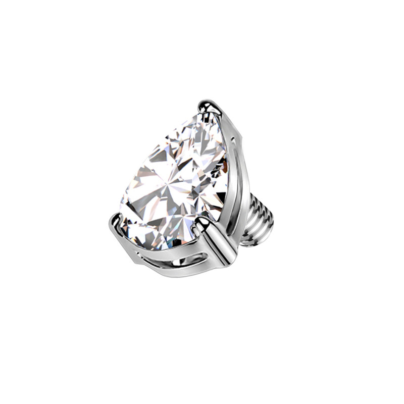 Dermal Top with Drop-Shaped Crystal