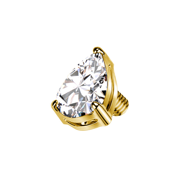 Dermal Top with Drop-Shaped Crystal