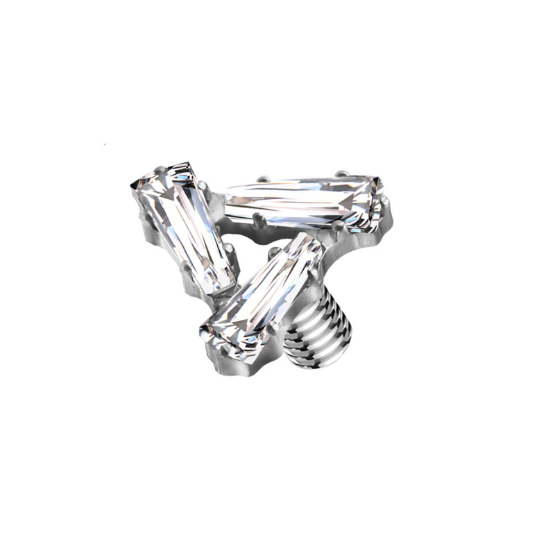 Dermal Top con Tre Cristalli Geometrici