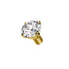 Titanium Dermal Top with Crystal