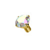 Titanium Dermal Top with Crystal