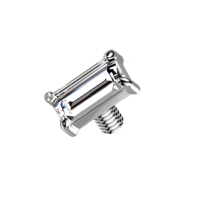 Titanium Dermal Top with Crystal