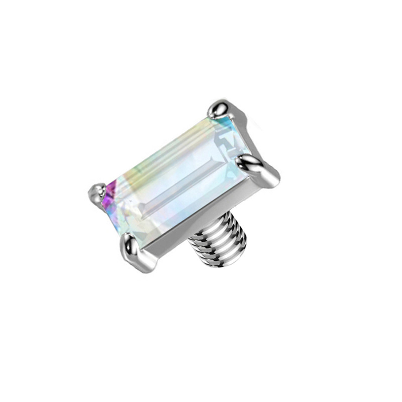 Titanium Dermal Top with Crystal