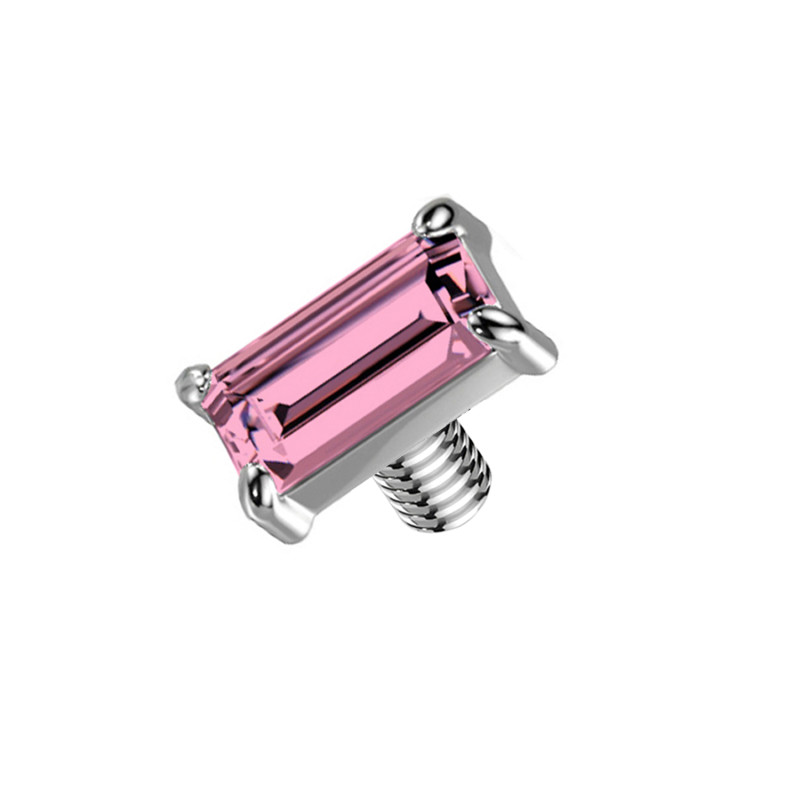 Titanium Dermal Top with Crystal