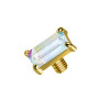 Titanium Dermal Top with Crystal