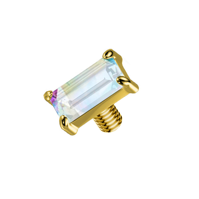 Titanium Dermal Top with Crystal