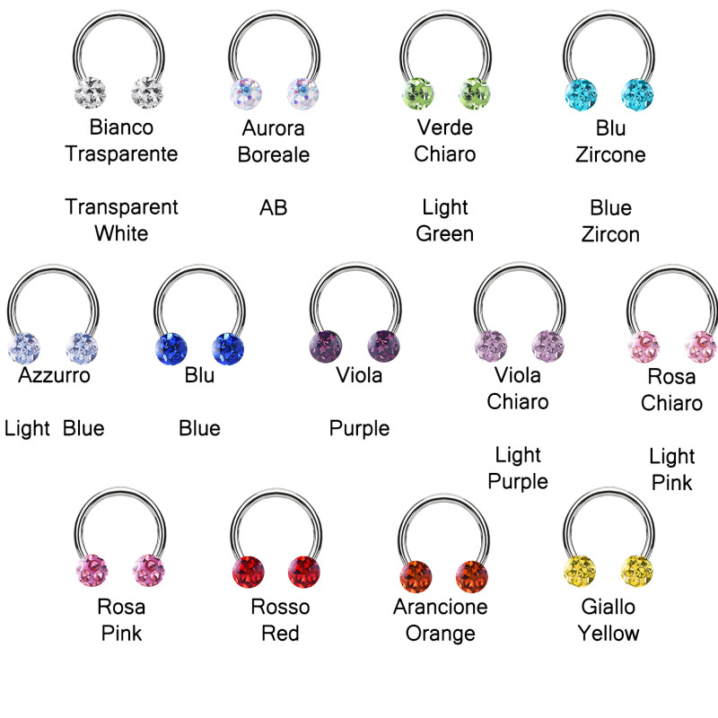 Ferro di cavallo con Pallina in Resina, Helix