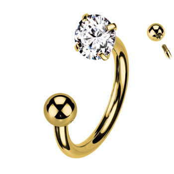 PY-007 Ferro di cavallo con Zirconi