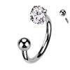 Horseshoe with Zircons PY-007, Helix