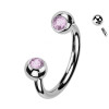 Horseshoe with Crystal Bezel, Helix