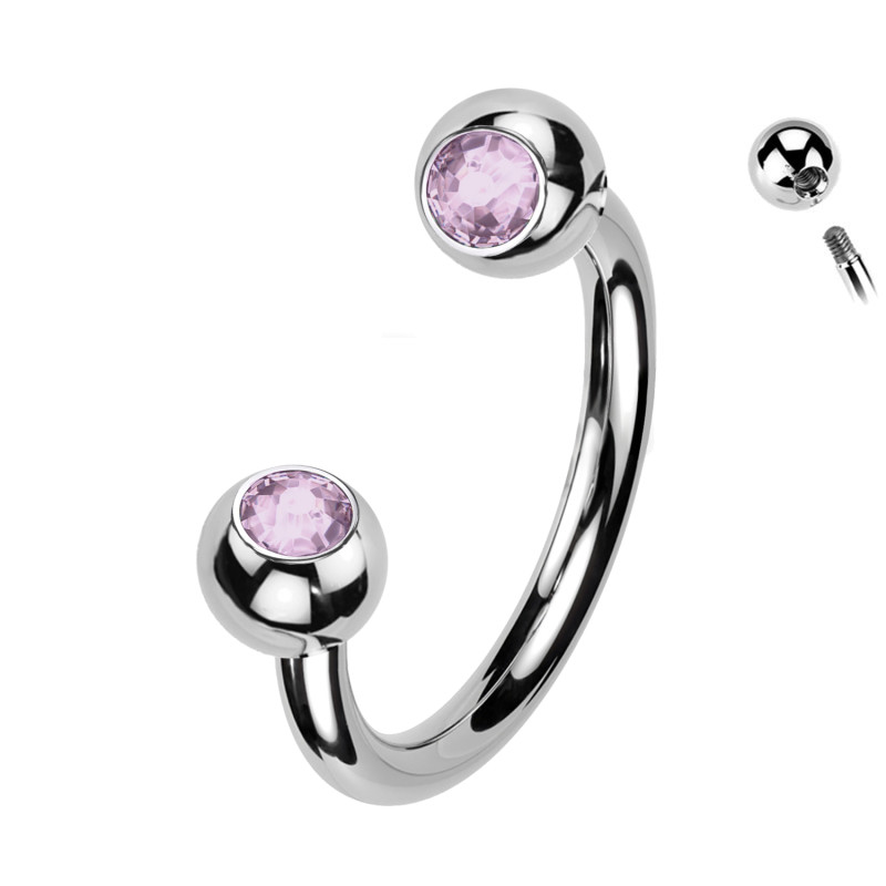 Horseshoe with Crystal Bezel, Helix