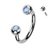 Horseshoe with Crystal Bezel, Helix