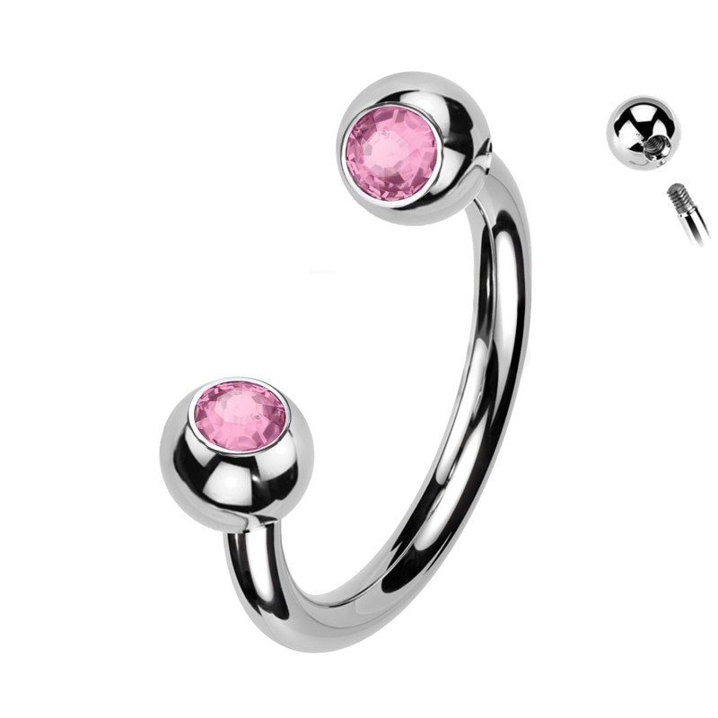 Horseshoe with Crystal Bezel, Helix