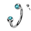 Horseshoe with Crystal Bezel, Helix