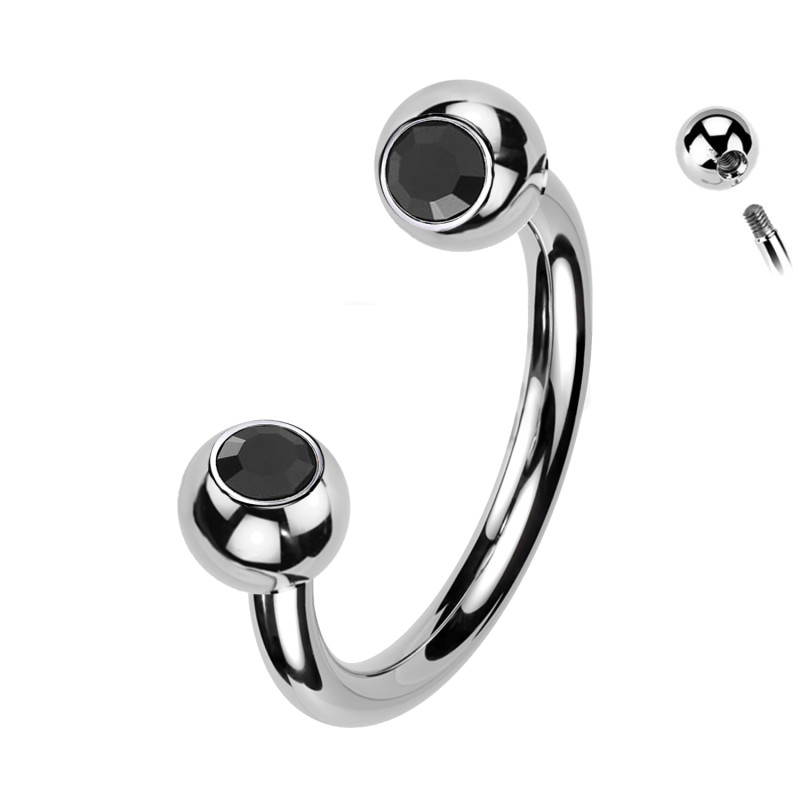 Ferro di cavallo con Cristallo Incastonato, Helix