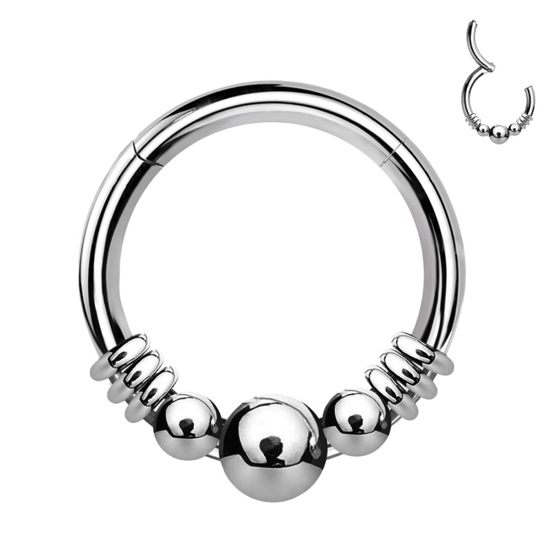Basic Earring with Rings and Balls, Helix