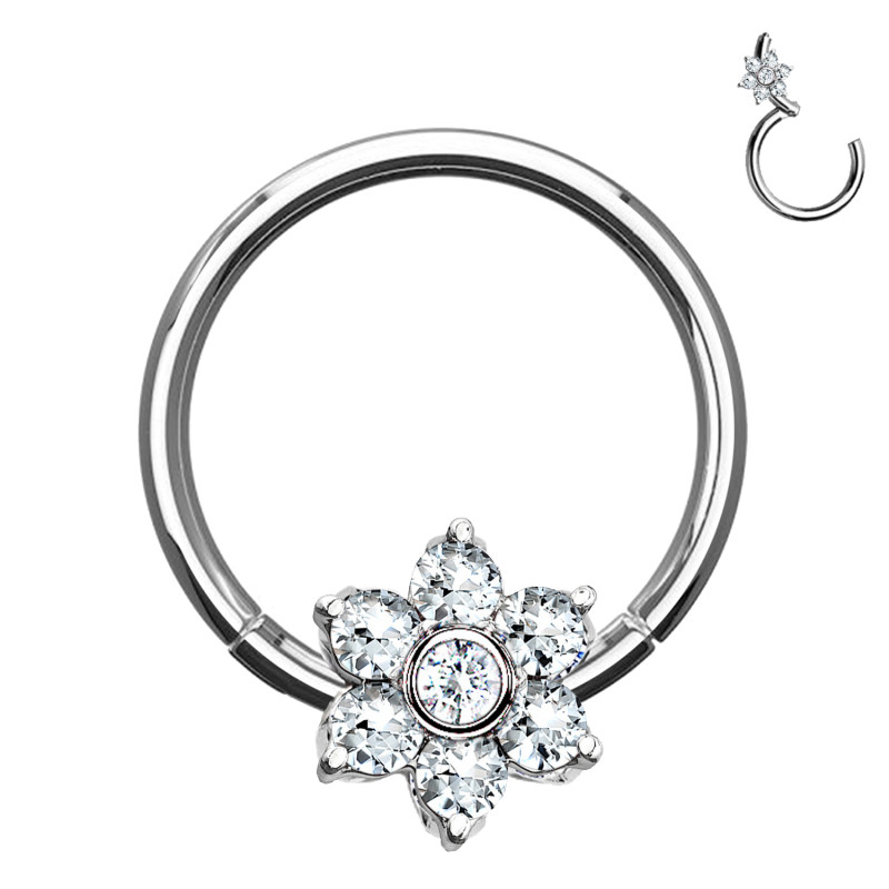 Clicker Circle with Flower Crystal, Helix