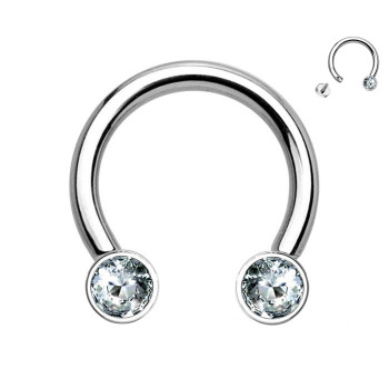 Ferro di cavallo Septum con Cristalli