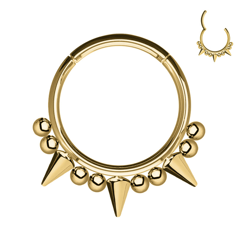Piercing a Cerchio con Borchie e Palline