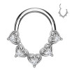 PY-123 Steel circle with crystals, Helix