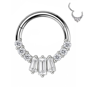 Piercing Cerchio Clicker con Cristalli