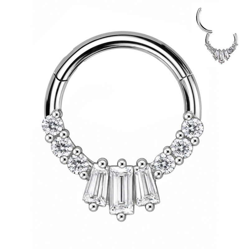 Piercing Cerchio Clicker con Cristalli, Helix