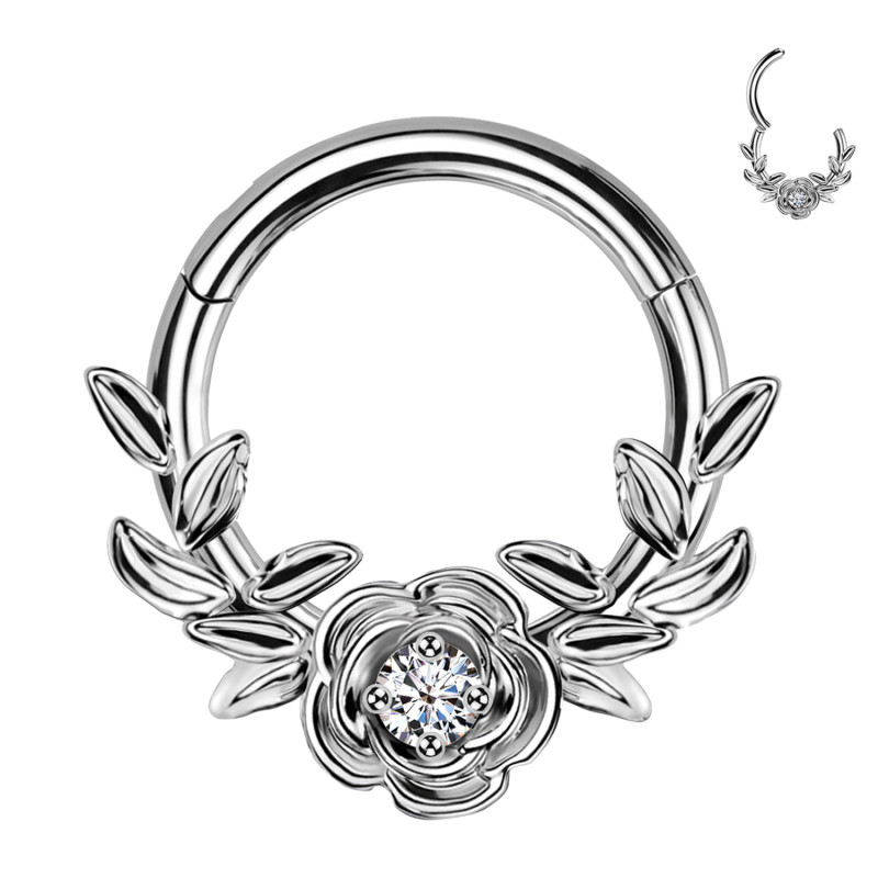 Piercing Cerchio Clicker con Cristalli