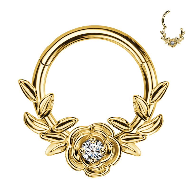 Piercing Cerchio Clicker con Cristalli