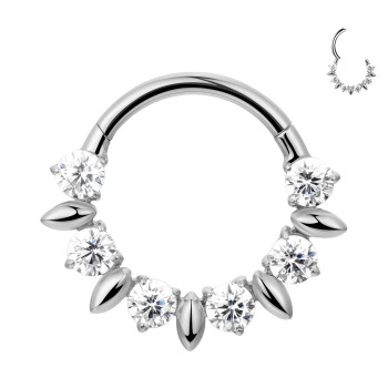 Piercing Cerchio Clicker con Cristalli
