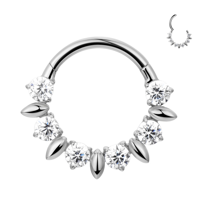 Piercing Cerchio Clicker con Cristalli