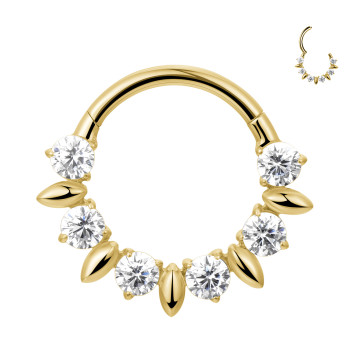 Piercing Cerchio Clicker con Cristalli