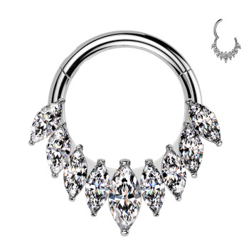 Piercing Cerchio Clicker con Cristalli