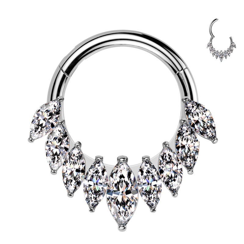 Piercing Cerchio Clicker con Cristalli