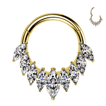 Piercing Cerchio Clicker con Cristalli