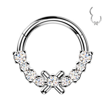 Piercing Cerchio Clicker con Cristalli
