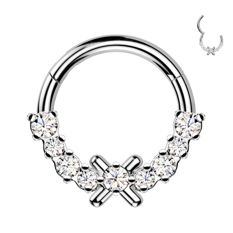 Piercing Cerchio Clicker con Cristalli