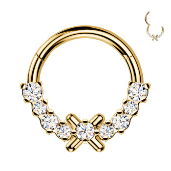 Piercing Cerchio Clicker con Cristalli