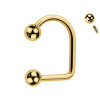 Horseshoe with Balls MICRO LIP HOOP