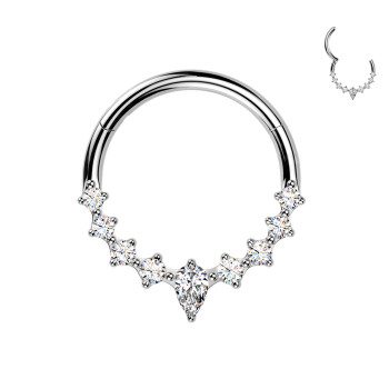 Piercing Cerchio Clicker con Cristalli