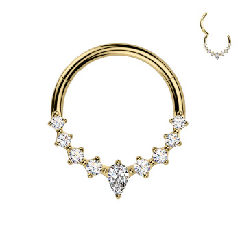 Piercing Cerchio Clicker con Cristalli